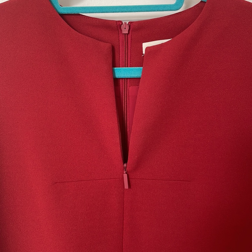 Deep Red Tibi Work Dress - Perfect for Spring - Picture 12 of 14